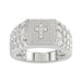 �Elegant Men�S Fashion Ring 0.10Ct Round Diamond Sterling Silver White Luxury Statement Jewelry For Men