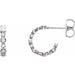 Ladies Natural Diamond 10.5 mm Hoop Earrings (I1, G-H) — Sterling Silver