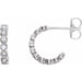 Ladies Natural Diamond 11.1 mm Hoop Earrings (I1, G-H) — Sterling Silver