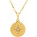 Ladies Natural Diamond Star Necklace (I1, G-H) — 14K Yellow Gold