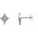 Ladies Natural Diamond Geometric Earrings (Si2-Si3, G-H) — Platinum