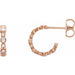 Ladies Natural Diamond 10.5 mm Hoop Earrings (I1, G-H) — 14K Rose Gold