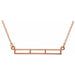 Ladies Natural Diamond Bar Necklace (SI2-SI3, GHI) — 14K Rose Gold