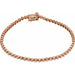 Ladies Natural Diamond Line Bracelet (I1, H+) — 14K Rose Gold