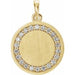 Ladies Natural Diamond Engravable Necklace (I1, G-H) — 14K Yellow Gold