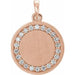 Ladies Natural Diamond Engravable Necklace (I1, G-H) — 14K Rose Gold