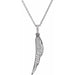 Ladies Natural Diamond Feather Necklace (SI2-SI3, G-H) — Platinum