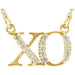 Ladies Natural Diamond "XO" Phrase 16 1/ Necklace (I1, G-H) — 14K Yellow Gold
