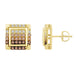 LADIES EARRINGS 0.50CT ROUND DIAMOND 10K YELLOW GOLD