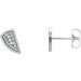 Ladies Natural Diamond Earrings — Sterling Silver