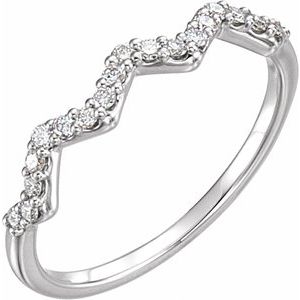 Ladies Natural Diamond Stackable Ring (SI2-SI3, G-H) — Platinum