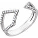 Ladies Natural Diamond Geometric Ring (I1, G-H) — Sterling Silver