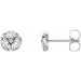 Ladies Natural Diamond Earrings — Sterling Silver