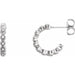Ladies Natural Diamond 11.2 mm Hoop Earrings (I1, G-H) — Sterling Silver
