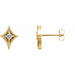 Ladies Natural Diamond Geometric Earrings (I1, G-H) — 14K Yellow Gold