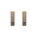 LADIES HOOPS EARRING 1.50CT ROUND/ROUND DARK BROWN DIAMOND 14K YELLOW GOLD