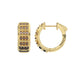 LADIES HOOPS EARRING 0.50CT ROUND/ROUND DARK BROWN DIAMOND 10K YELLOW GOLD