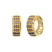 LADIES HOOPS EARRING 0.50CT ROUND/ROUND DARK BROWN DIAMOND 10K YELLOW GOLD