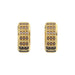 LADIES HOOPS EARRING 0.50CT ROUND/ROUND DARK BROWN DIAMOND 10K YELLOW GOLD
