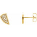 Ladies Natural Diamond Earrings — 14K Yellow Gold