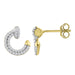 LADIES EARRINGS 0.30CT ROUND DIAMOND 10K YELLOW GOLD