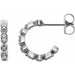Ladies Natural Diamond 13.36 mm Hoop Earrings (I1, G-H) — Sterling Silver