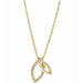 Ladies Natural Diamond Double Leaf Necklace (I1, G-H) — 14K Yellow Gold