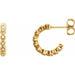 Ladies Natural Diamond 11.2 mm Hoop Earrings (I1, G-H) — 14K Yellow Gold