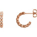 Ladies Natural Diamond 11.2 mm Hoop Earrings (I1, G-H) — 14K Rose Gold