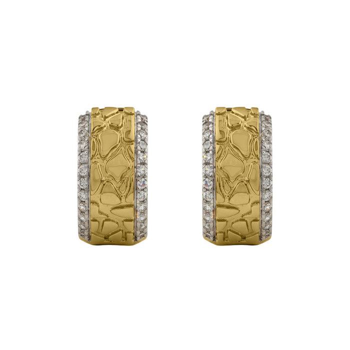 LADIES EARRINGS 0.33CT ROUND DIAMOND 10K YELLOW GOLD
