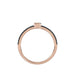 LADIES RING 0.50CT ROUND/ROUND BLUE/DARK BROWN DIAMOND 14K ROSE GOLD