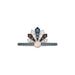 LADIES RING 0.50CT ROUND/ROUND BLUE/DARK BROWN DIAMOND 14K ROSE GOLD