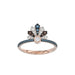 LADIES RING 0.50CT ROUND/ROUND BLUE/DARK BROWN DIAMOND 14K ROSE GOLD