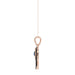 Elegant 14K Rose Gold Hamsa Hand Pendant For Women Featuring 0.50 Ct Round, Dark Brown, And Blue Diamonds. Includes Chain For A Complete Luxury Look.