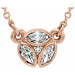 Ladies Natural Diamond Necklace (I1, G-H) — 14K Rose Gold