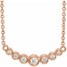 Ladies Natural Diamond Necklace (I1, G-H) — 14K Rose Gold