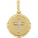 Ladies Natural Diamond Cross Rope Pendant (I1, G-H) — 14K Yellow Gold