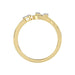 LADIES RING 0.15CT ROUND/BAGUETTE DIAMOND 10K YELLOW GOLD