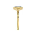 LADIES RING 0.15CT ROUND/BAGUETTE DIAMOND 10K YELLOW GOLD