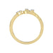 LADIES RING 0.15CT ROUND/BAGUETTE DIAMOND 10K YELLOW GOLD