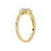 LADIES RING 0.15CT ROUND/BAGUETTE DIAMOND 10K YELLOW GOLD