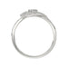 Elegant Ladies Heart Ring 0.15Ct Round Diamond Sterling Silver White Romantic Promise Jewelry For Women