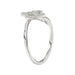 Elegant Ladies Heart Ring 0.15Ct Round Diamond Sterling Silver White Romantic Promise Jewelry For Women