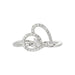 Elegant Ladies Heart Ring 0.15Ct Round Diamond Sterling Silver White Romantic Promise Jewelry For Women