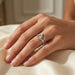 Elegant Ladies Heart Ring 0.15Ct Round Diamond Sterling Silver White Romantic Promise Jewelry For Women