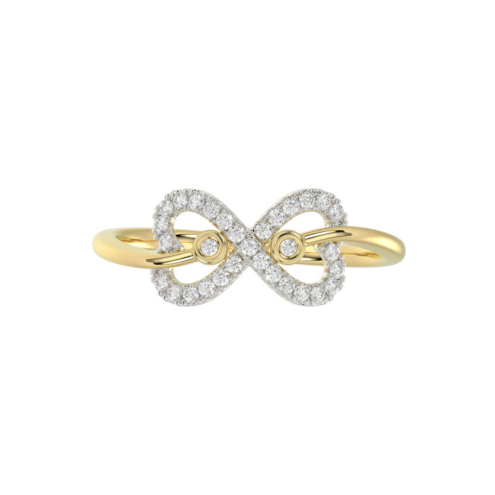 LADIES RING 0.15CT ROUND DIAMOND 10K YELLOW GOLD