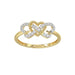 LADIES RING 0.15CT ROUND DIAMOND 10K YELLOW GOLD