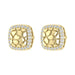�Ladies Nugget Halo Fashion Earrings 0.25Ct Round Diamond 10K Yellow Gold � Fashionable Women�S Jewelry Gift