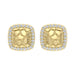 �Ladies Nugget Halo Fashion Earrings 0.25Ct Round Diamond 10K Yellow Gold � Fashionable Women�S Jewelry Gift