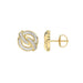 LADIES EARRING 0.20CT ROUND/BAGUETTE DIAMOND 10K YELLOW GOLD